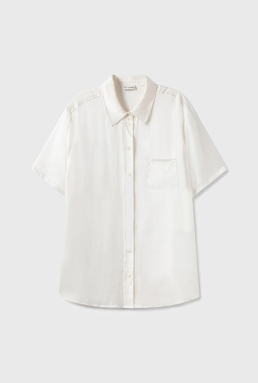 SHORT SLEEVE BOYFRIEND SHIRT WHITE