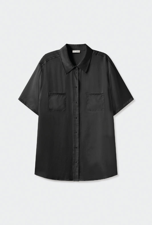 SHORT SLEEVE BOYFRIEND SHIRT 2.0 BLACK