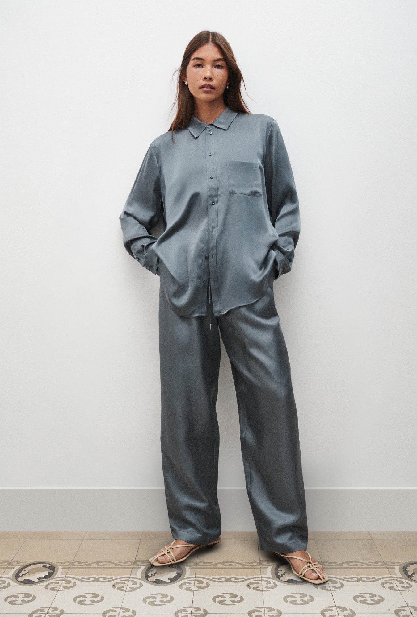 BOYFRIEND SHIRT SLATE