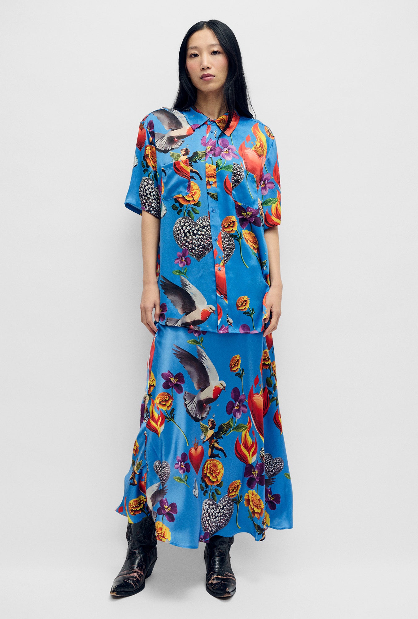 SHORT SLEEVE BOYFRIEND SHIRT DEARLY BELOVED MIRAGE