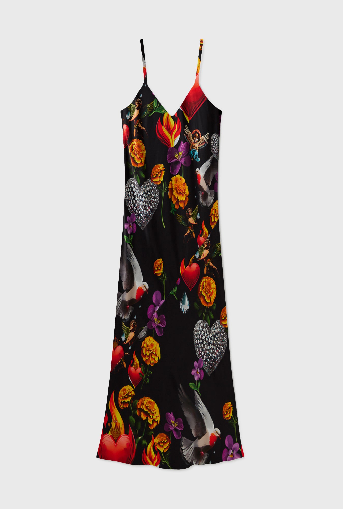 90S SLIP DRESS DEARLY BELOVED BLACK