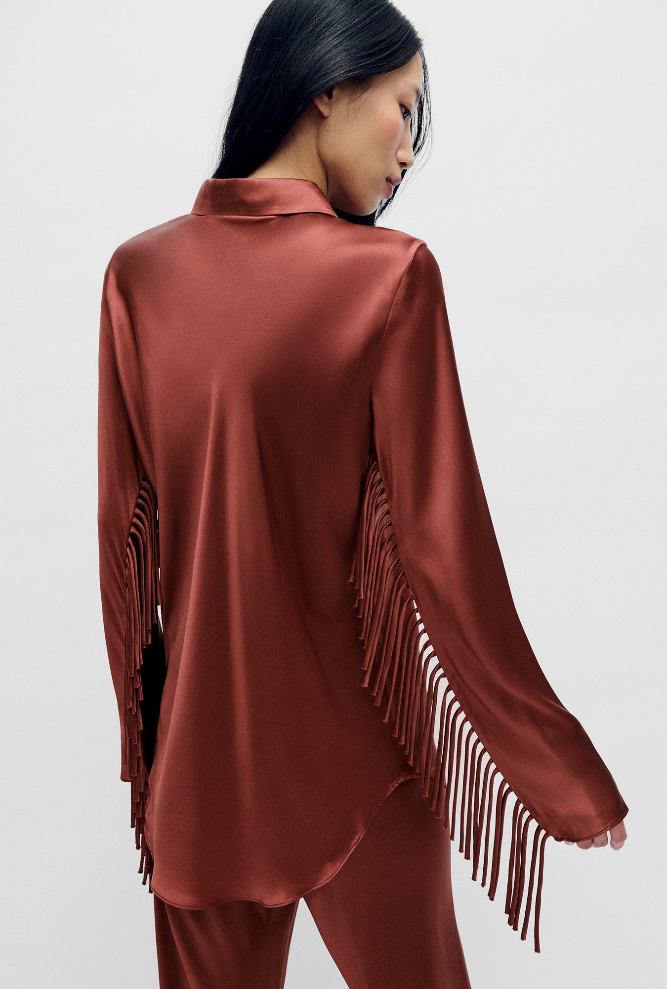 FRINGE BIAS CUT SHIRT CANYON
