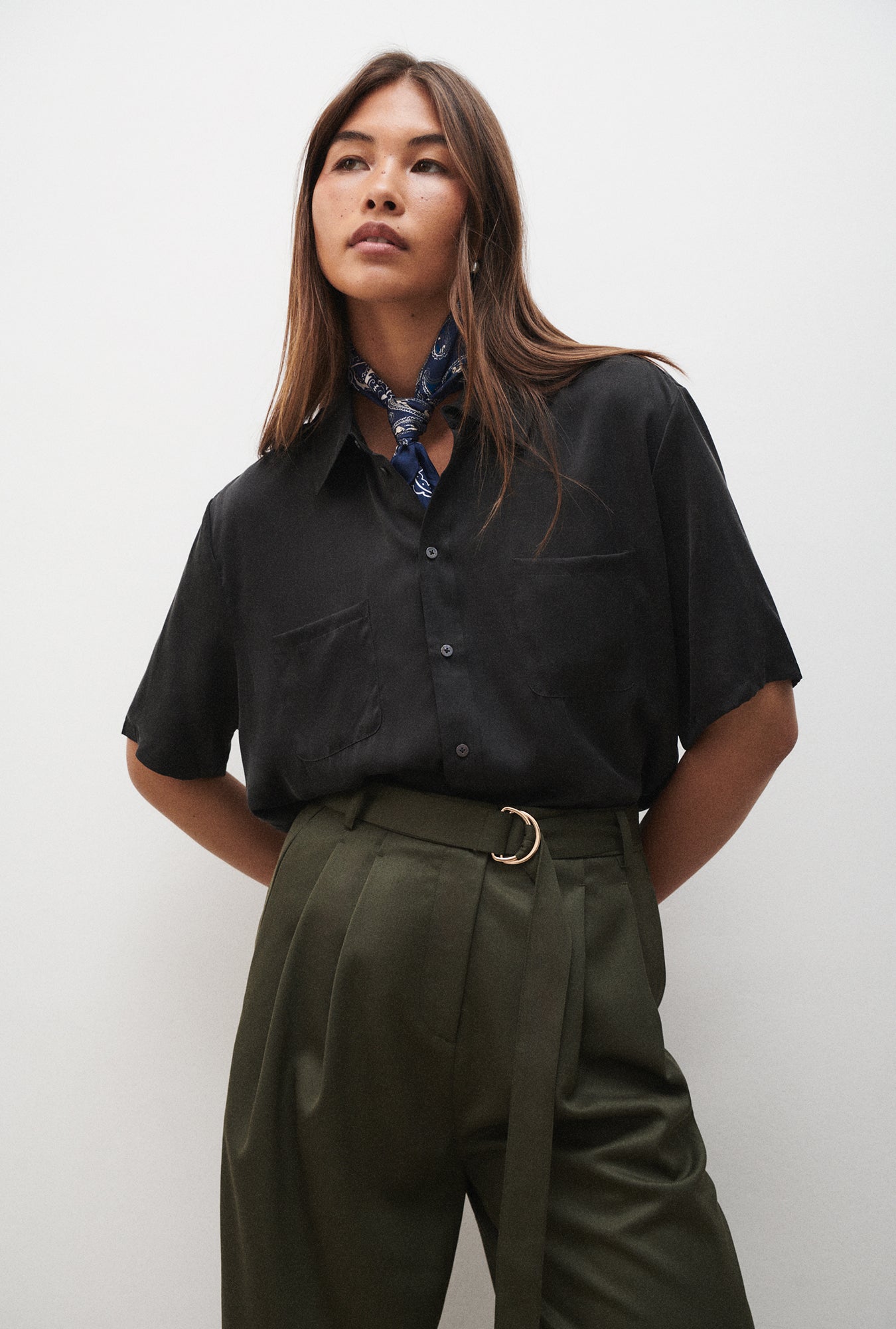 SHORT SLEEVE BOYFRIEND SHIRT 2.0 BLACK