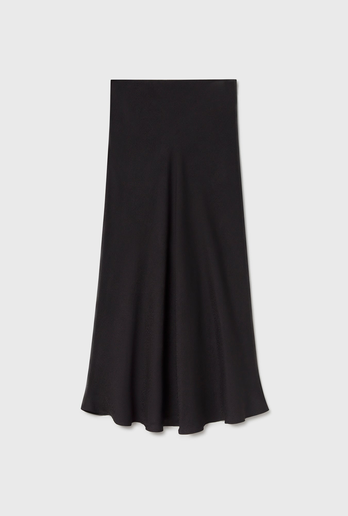 LONG BIAS CUT SKIRT CORAL JACQUARD BLACK