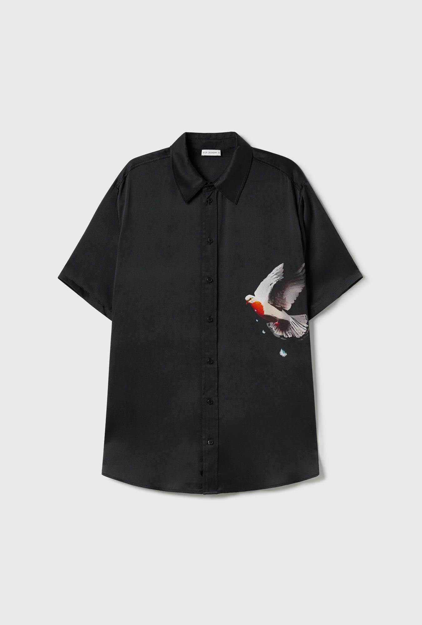 SHORT SLEEVE BOYFRIEND SHIRT BLEEDING DOVE