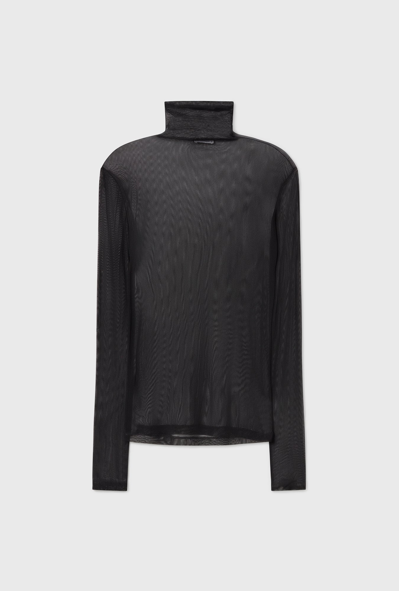 MESH TURTLENECK BLACK
