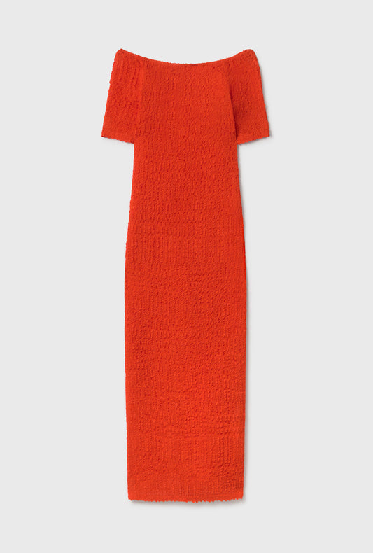 PEBBLE OFF THE SHOULDER DRESS SNAPPER