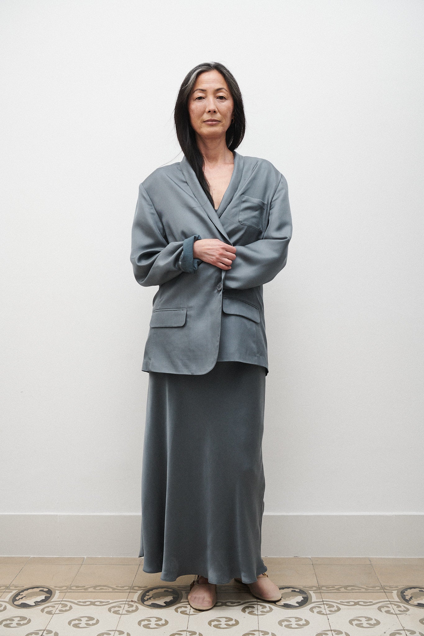 TWILL MIAMI BLAZER SLATE