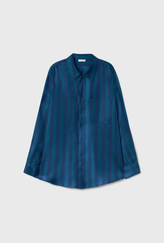 TWILL BOYFRIEND SHIRT BLUE DEPTHS