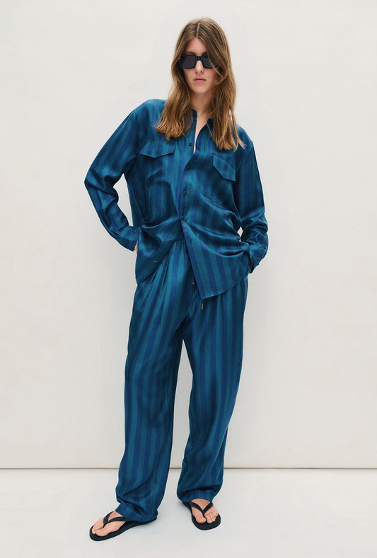 TWILL BOYFRIEND SHIRT BLUE DEPTHS