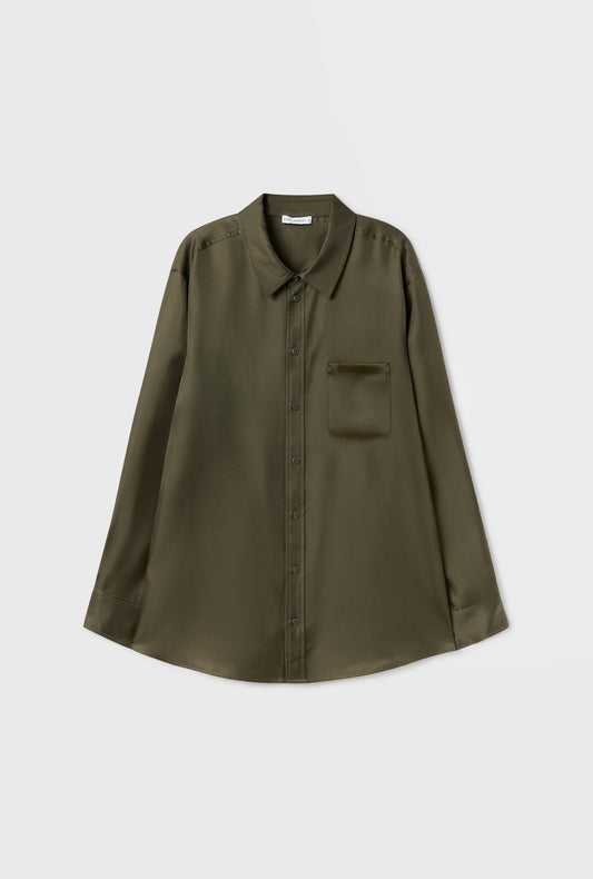 TWILL BOYFRIEND SHIRT PINE