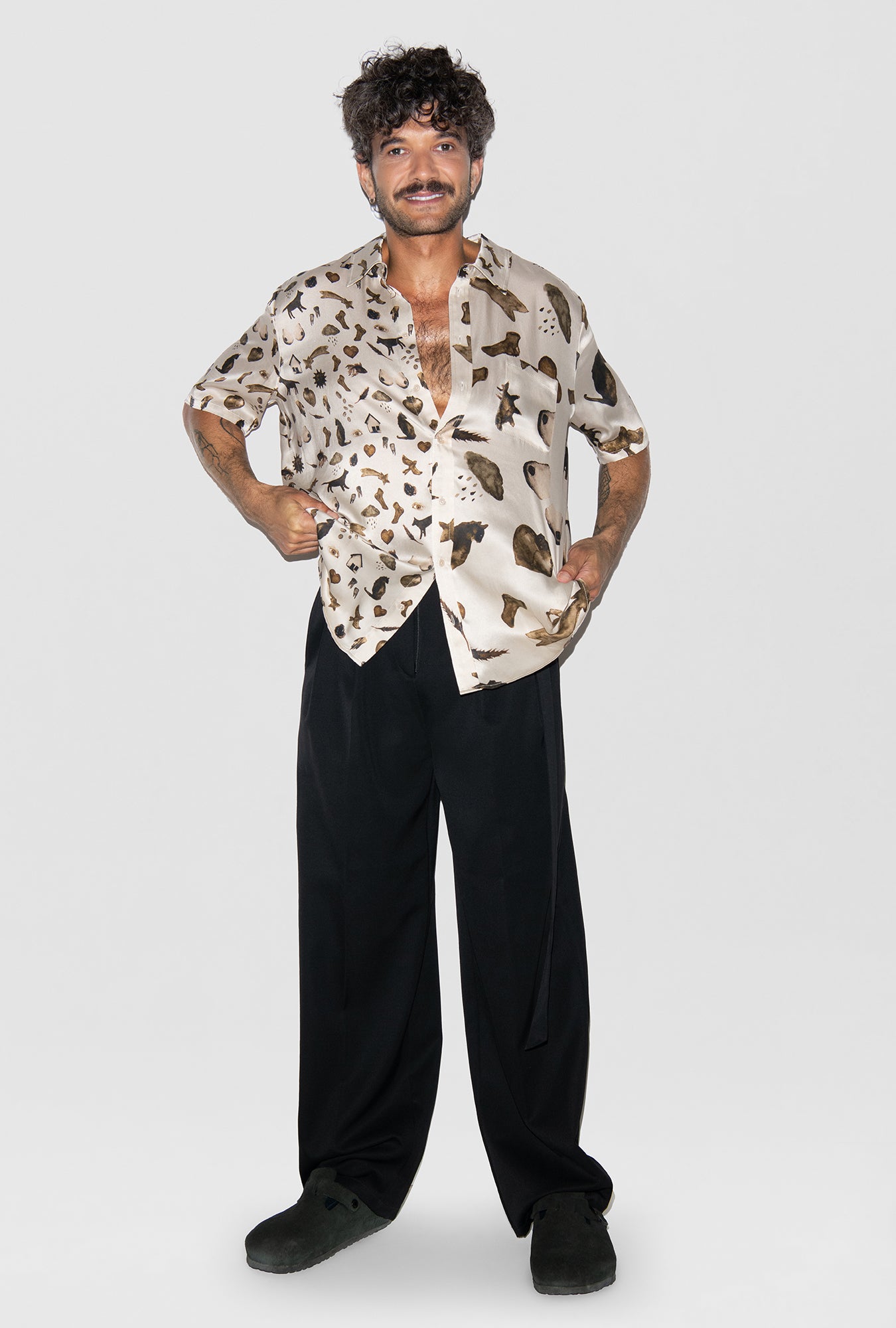 SHORT SLEEVE BOYFRIEND SHIRT MIRACLES HAZELNUT