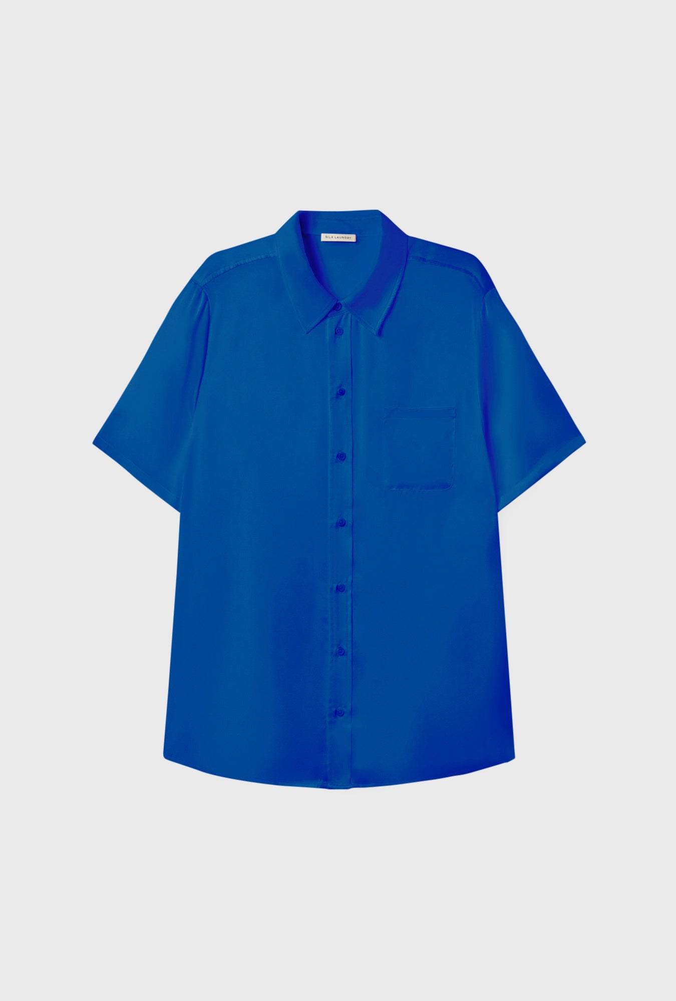 SHORT SLEEVE BOYFRIEND SHIRT WEDGWOOD