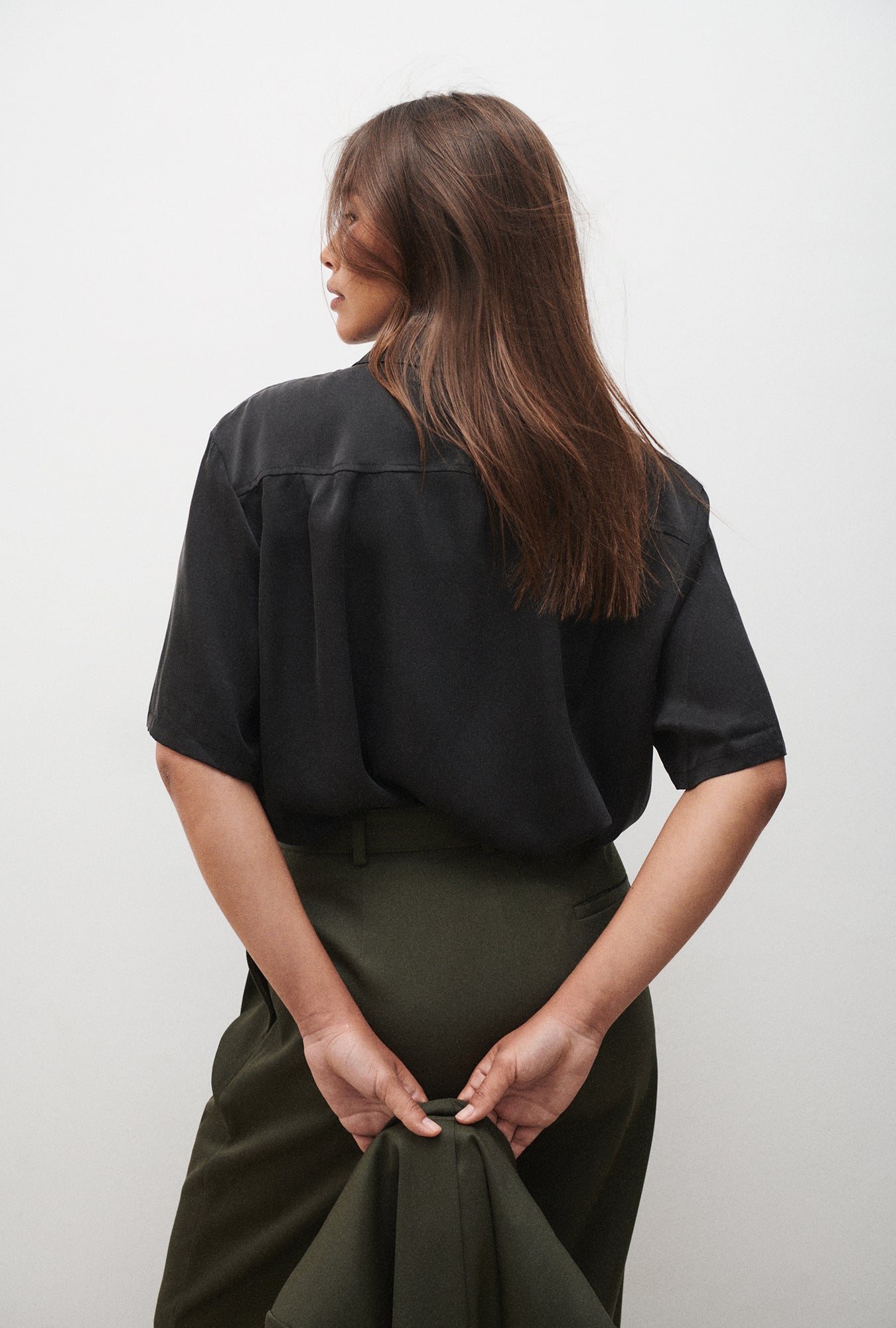 SHORT SLEEVE BOYFRIEND SHIRT 2.0 BLACK