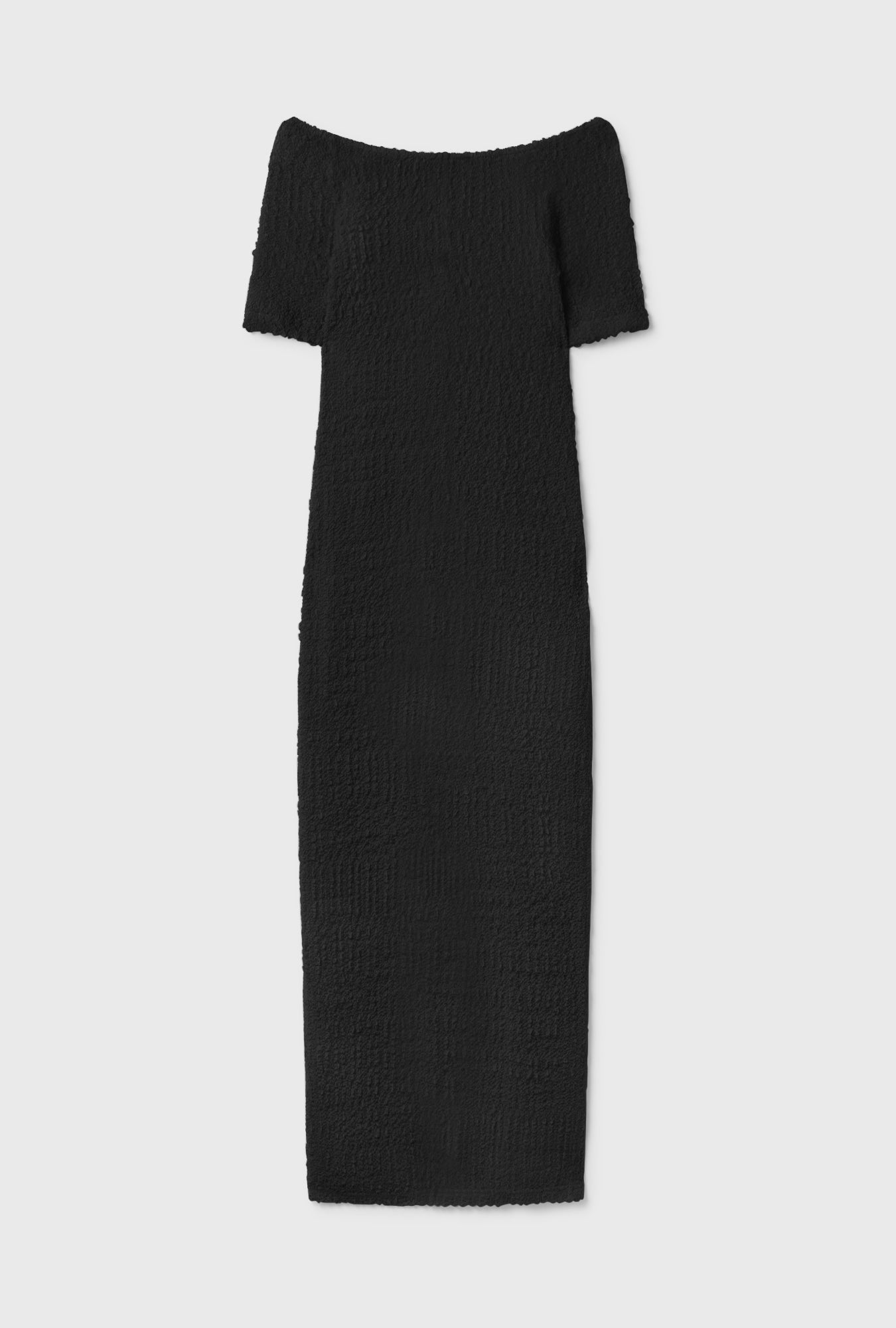 PEBBLE OFF THE SHOULDER DRESS BLACK