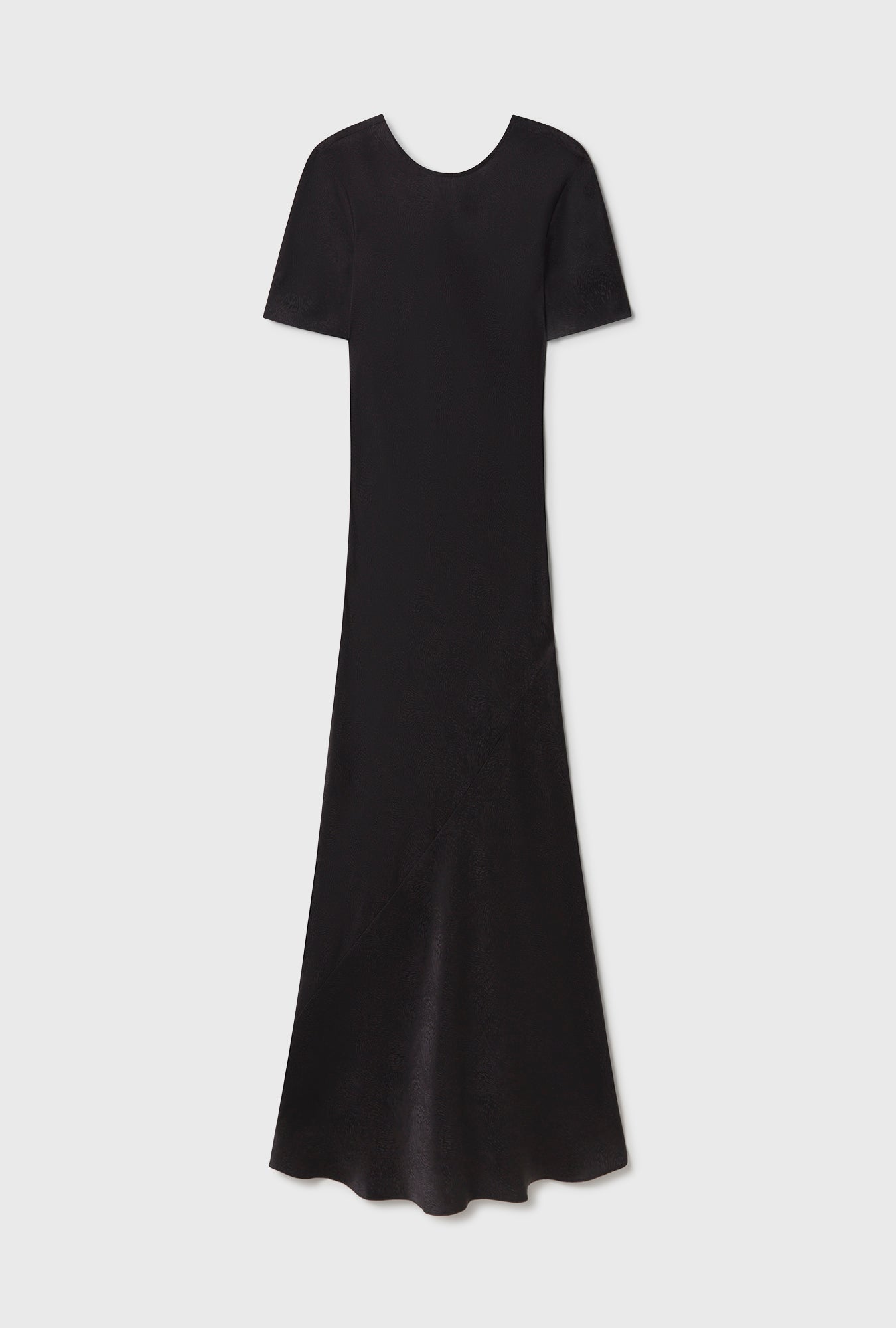 SHORT SLEEVE BIAS DRESS CORAL JACQUARD BLACK