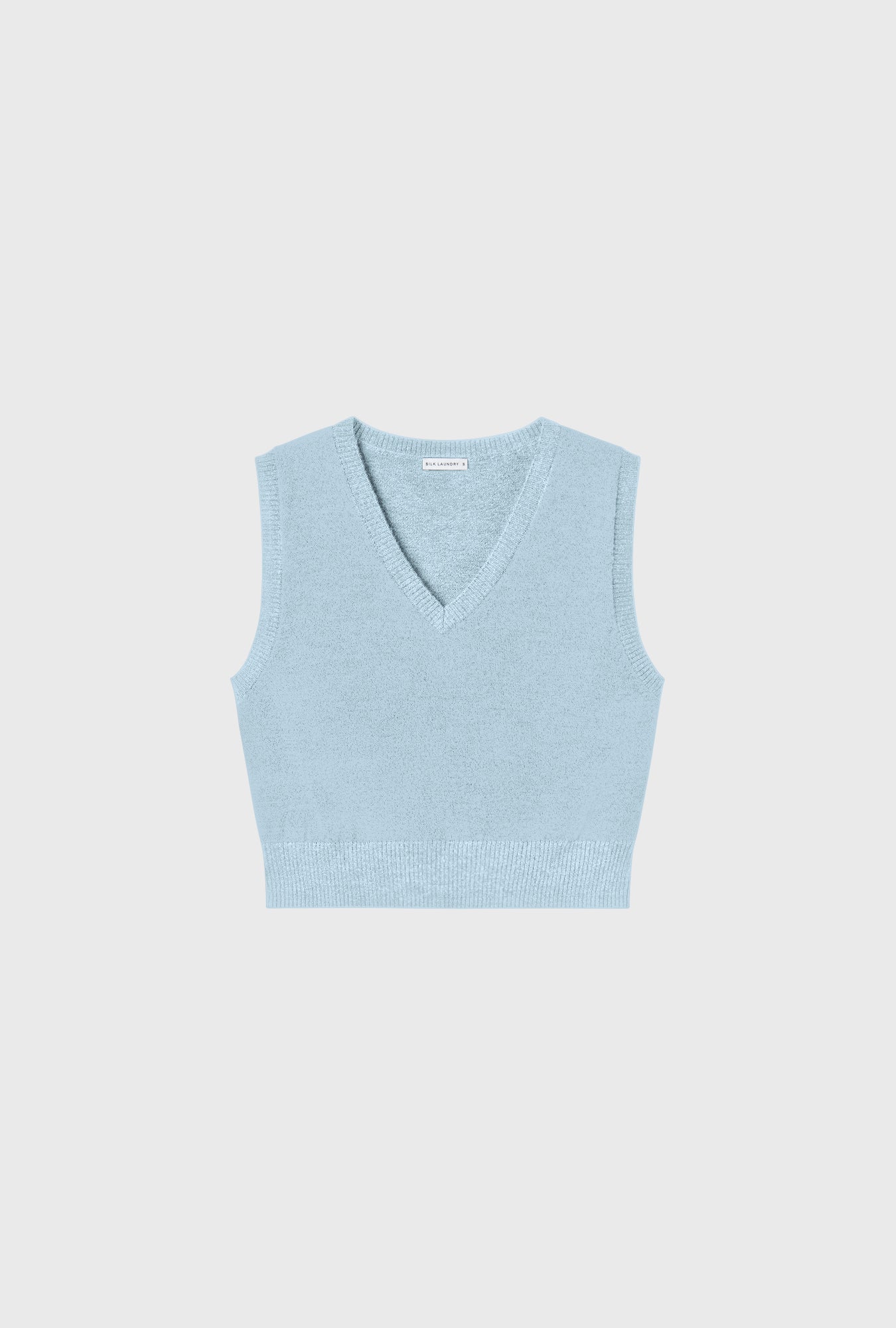 WOOL V-NECK SWEATER VEST CORNFLOWER